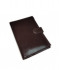 Обложка на автодокументы+паспорт  WENZER OFFiCE из натуральной кожи "спилок", с отделом для визиток, с кнопкой, коричневый