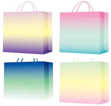 Пакет 30*41,5*12см подарочный "Градиент", цвет ассорти, 1925 (12)