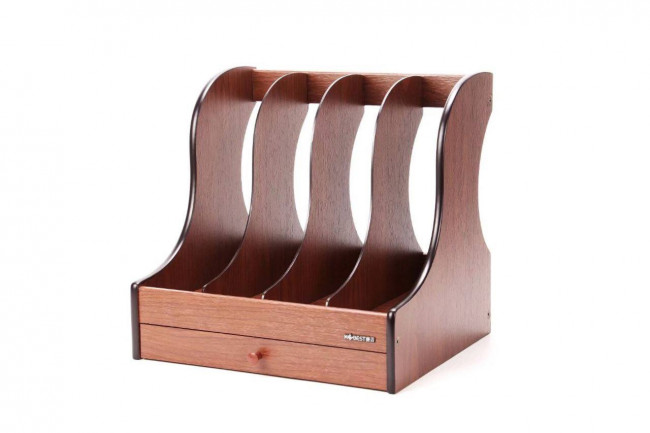 Подставка настольная для документов, 5 отделений, с ящиком, ДСП, Cobest/P9004