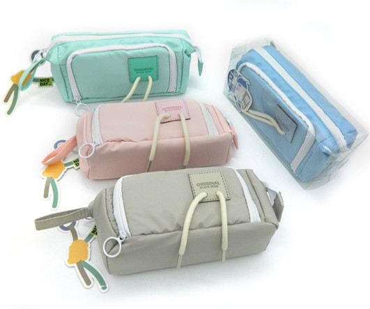 Пенал  DD-4 "Косметичка" полиэстер, 1 отделение с держателями для канцелярских мелочей, на молнии, ассорти, уп ПВХ №2362 (1/4/144)