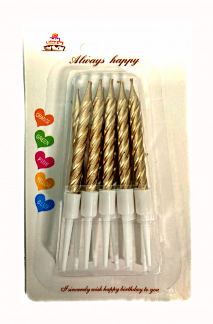 Свечи Микс дизайнов, 7,5 см, ассорти, 10 шт./900