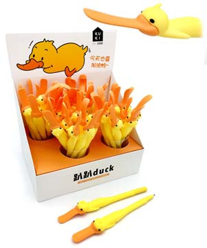 Ручка фигурная гелевая CD-1458 "Утконос" 0.5мм (черн.) с фигуркой на колпачке №K-7229 (48/48/1728)