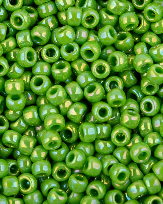 Бисер "ASMAR" размер №6, вес: 450 г, салатовый хамелеон