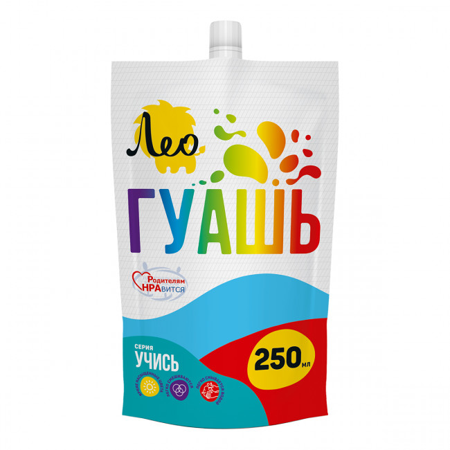 Краска гуашь 250мл, 501 голубая, Учись Лео/LGD-250 Краска гуашь 250мл, 501 голубая, Учись Лео/LGD-250