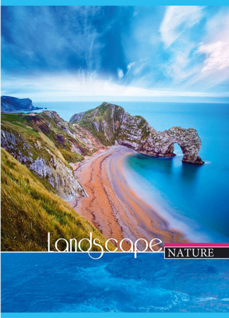 Тетрадь для записей 80 л.А4,"Морской пейзаж" (евроспираль) ламинация