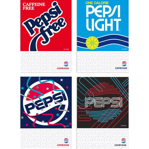 Тетрадь общая А5 гребень 80л. клетка "PEPSI" (ассорти)