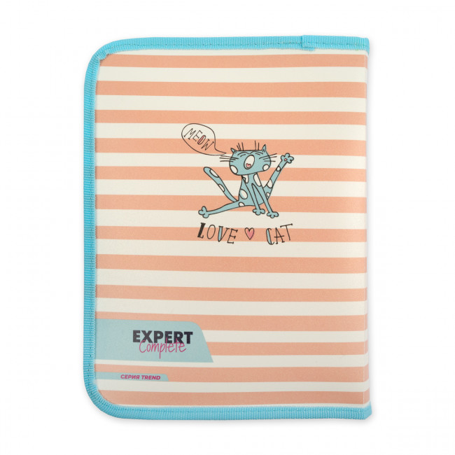 Папка А5 на молнии, песок,  №02 - Кот Trend Expert Complete/ECZF-05 №2 (30)