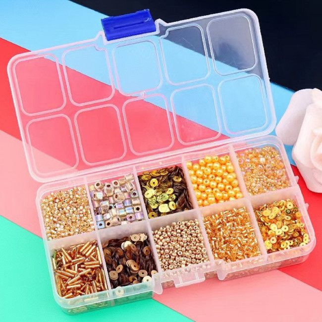 Набор бисера, бусин 10цв*10г "Scuro" в контейнере, MAYLOTT/5699