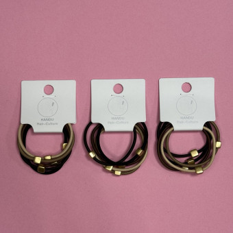 Набор резинок для волос, 5 шт, тонкие с декором, Магистр/MAGb-HBt-02