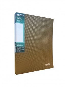 Папка с пружинным скоросшивателем A4 WENZER OFFiCE "Prisma" 700 мкм, 20 мм, золотая (16)