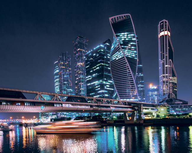 Интерьерная картина на холсте 50 х 40см "Бизнес-центр" с подрамником, ФРЕЯ/PCF-18