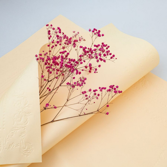 Бумага дизайнерская 100гр/м2, 53х53см, "Барокко, шампань", Микрос/т842063 (10)