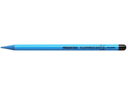 Карандаш цельнографитный, флуоресцентный, голубой, Progresso Koh-I-Noor/8740006001PZ (6)