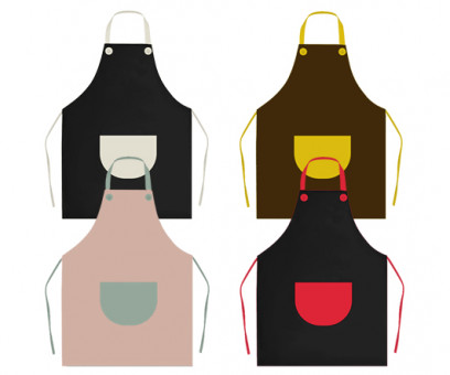 Фартук для труда DD-211 размер L, полиэстер, 2хцветный, с карманом, цвета ассорти (1/230)