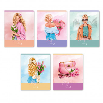 Тетрадь 60 клетка "Между нами, девочками" скрепка, Светоч/Т201_01520 (10)