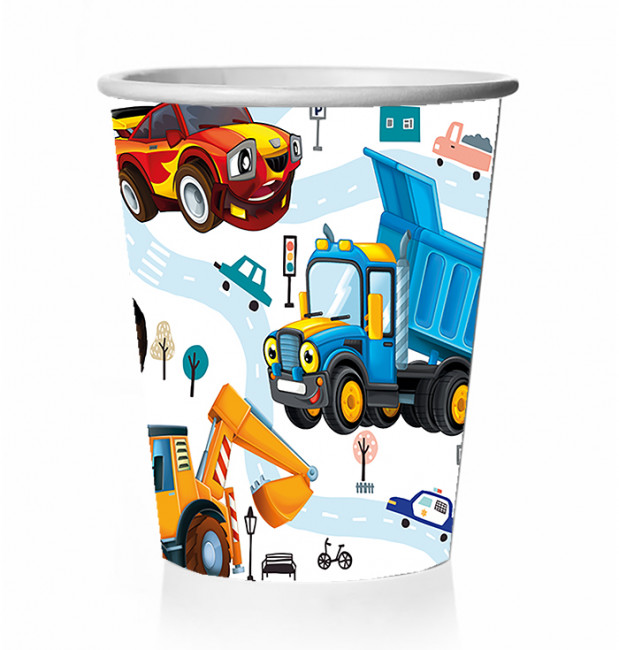 Стакан бумажный 250 мл "Машинки", 6 штук в упаковке, Микрос/Ч35928 Стакан бумажный 250 мл "Машинки", 6 штук в упаковке, Микрос/Ч35928