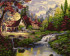 Набор для творчества "Рисование по номерам". A147 Усадьба у ручья 40*50