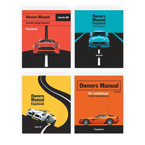 Тетрадь общая А5 гребень 80л. клетка "For driver" (ассорти) BG (4/24)