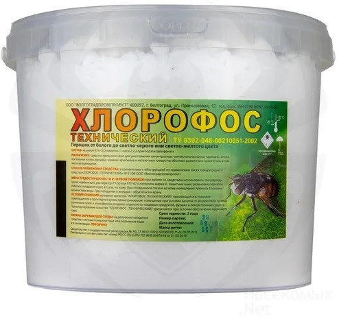 Хлорофос от клопов, тараканов, мух, клещей, 5кг
