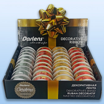 ЛЕНТА УПАКОВОЧНАЯ, DARLENS, 2.5ММХ27М, АССОРТИ, DL-DRL07768