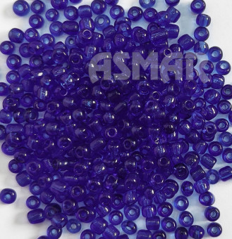 Бисер "ASMAR" размер №6, вес: 50 г, цвет - ультрамариновый прозрачный Бисер "ASMAR" размер №6, вес: 50 г, цвет - ультрамариновый прозрачный