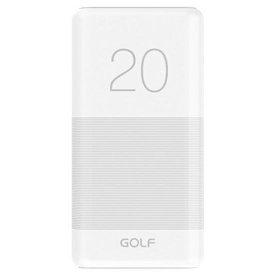 GOLF G81/ Powerbank 20000 mah + Кабель Micro usb /In Micro usb /Out USB 1 А, 2.1A/ White GOLF G81/ Powerbank 20000 mah + Кабель Micro usb /In Micro usb /Out USB 1 А, 2.1A/ White