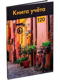 Книга учёта А4 120л "Старинная улочка", клетка, 7БЦ, Проф-Пресс/120-1730