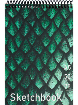 Скетчбук А5 50л "Чешуя" на спирали, MILAND/С50-4389 Скетчбук А5 50л "Чешуя" на спирали, MILAND/С50-4389
