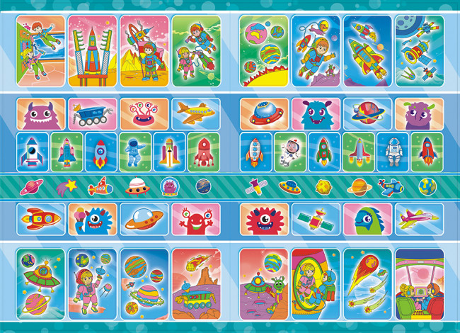 Раскраска с наклейками (А5) РНМ-608