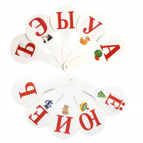 Касса "Гласные буквы" с картинками, Пчёлка/Г-12