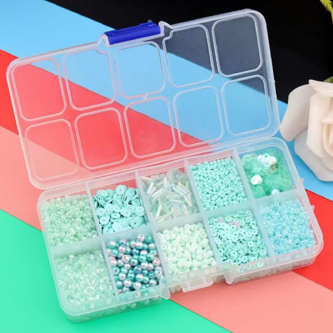 Набор бисера, бусин 10цв*10г "Marino" в контейнере, MAYLOTT/5703