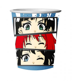 Стакан 250мл бумажный "Аниме", 10шт, Микрос