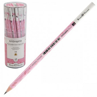Карандаш 3мм НВ чернографитовый "ArtGraphix. Фламинго", BV/21-0050/03 (48)