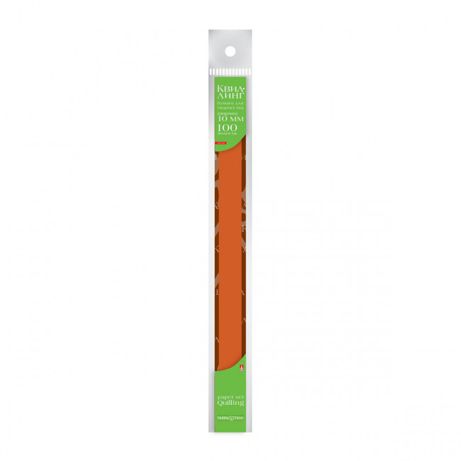 Бумага для квиллинга 10мм, 120г/м2, 100 полос, коричневая, BV/2-082/09