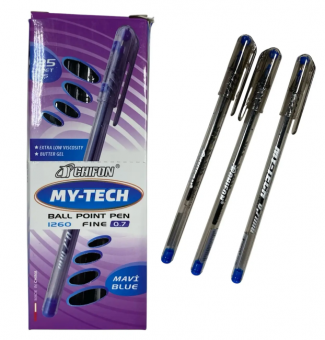Ручка шариковая синяя 0,7мм синяя "MY-TECH", Chifon/1260-25 (25)