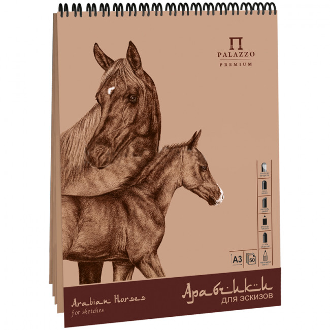 Альбом д/эскизов на пружине "Арабчики" А-3 на картоне 50 л. (10) Альбом д/эскизов на пружине "Арабчики" А-3 на картоне 50 л. (10)