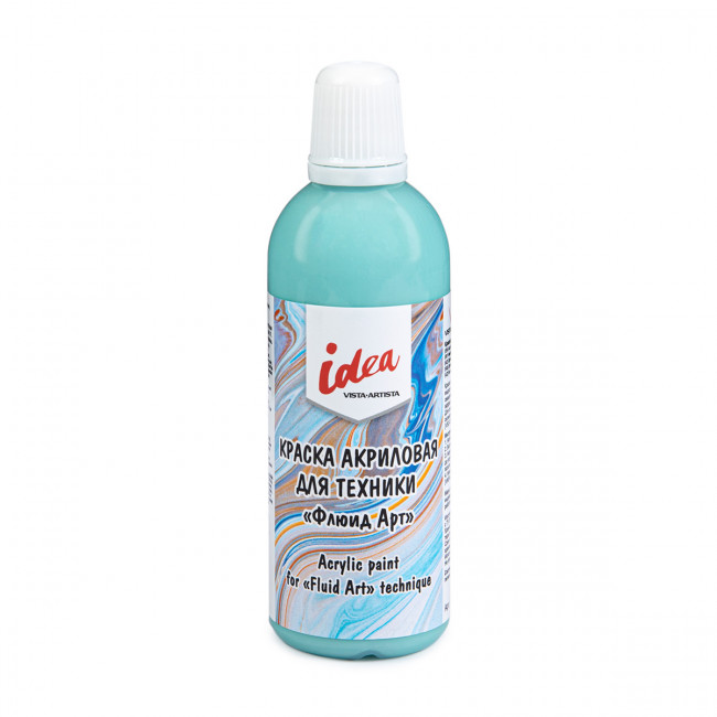 Краска акриловая для техники 80мл "Флюид Арт" 07 Бирюзовый, idea, VISTA-ARTISTA/PFA-01 07 Краска акриловая для техники 80мл "Флюид Арт" 07 Бирюзовый, idea, VISTA-ARTISTA/PFA-01 07