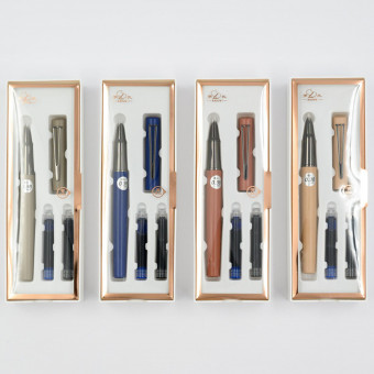 Набор ручка перьевая с 2 запасными катриджами, MAYLOTT/5535