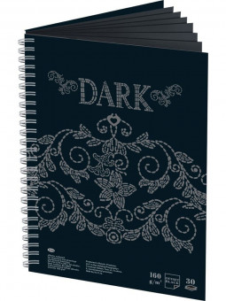 Блокнот А3 30л "Dark" 160г/м2, черный, Гознак (4)