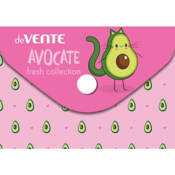 Папка-конверт на кнопке "deVENTE. Avocate" A7 (105x74 мм) 150 мкм, непрозрачная с рисунком, индивидуальная маркировка (12)
