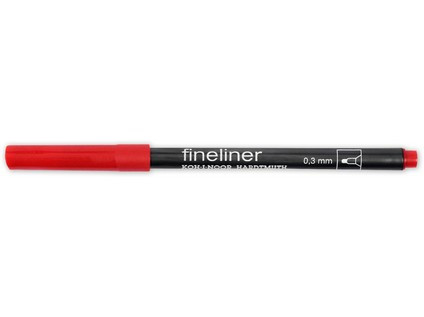 Линер 0,3мм "Fineliner", темно-красный, Koh-I-Noor/7770211201KS (12)