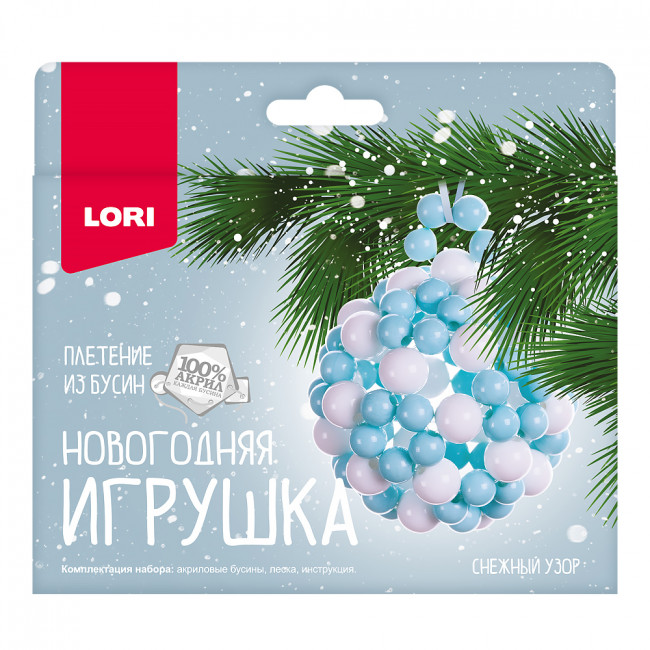Плетение из бусин "Снежный узор", LORI/Пз/Бус-014 (32)