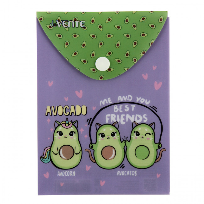Папка А6- "Avocado" на кнопке, 150 мкм, непрозрачная с рисунком, deVENTE/3079219 (12) Папка А6- "Avocado" на кнопке, 150 мкм, непрозрачная с рисунком, deVENTE/3079219 (12)