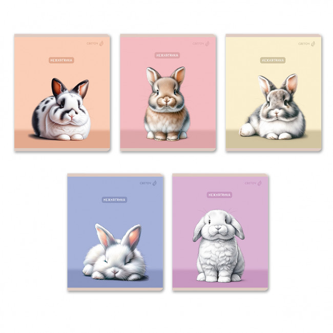 Тетрадь 60 клетка "Ушастик" скрепка, Светоч/Т201_01521 (10)