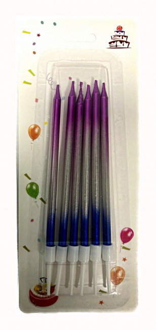 Свечи Микс дизайнов,12 см, 6 шт, (25/600)