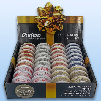 ЛЕНТА УПАКОВОЧНАЯ, DARLENS, 2.5ММХ27М, АССОРТИ, DL-DRL07769