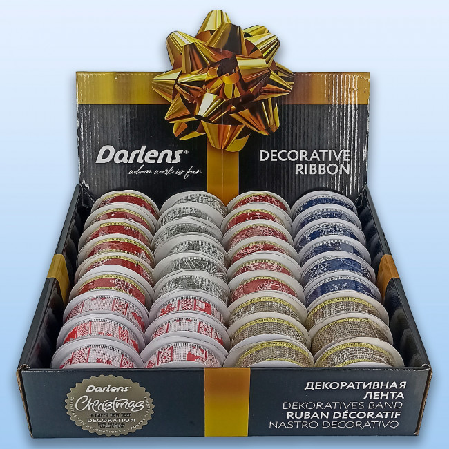 ЛЕНТА УПАКОВОЧНАЯ, DARLENS, 2.5ММХ27М, АССОРТИ, DL-DRL07769