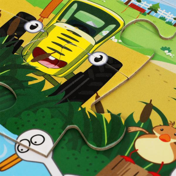 Книга-пазл 2 в 1 «Синий трактор. Весёлая ферма». Формат: 160х160мм 12стр, Умка