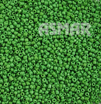 Бисер "ASMAR" размер №12, вес: 50 г, зелёный глянцевый, непрозрачный Бисер "ASMAR" размер №12, вес: 50 г, зелёный глянцевый, непрозрачный