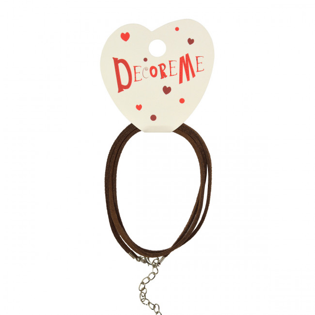 Шнурок 60см с застежкой из искусственной замши, ассорти, BV/2-155/02 (15)